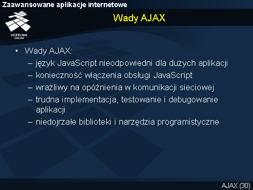 Wady AJAX