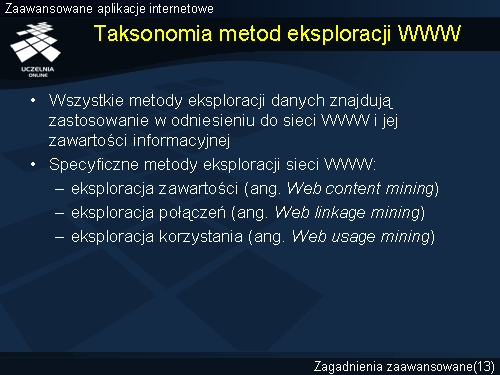 Taksonomia metod eksploracji WWW