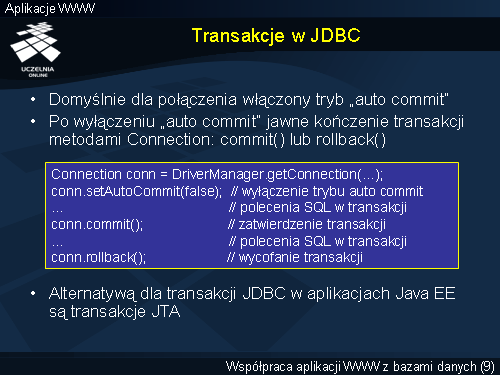 Transakcje w JDBC