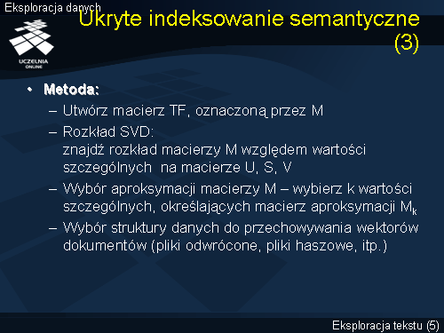 Ukryte indeksowanie semantyczne (3)