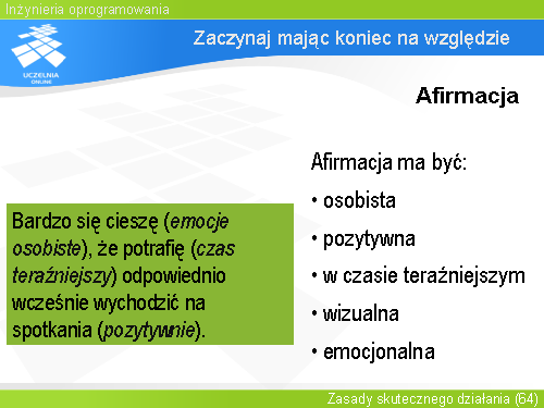 Zaczynaj mając koniec na względzie
