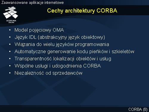 Cechy architektury CORBA