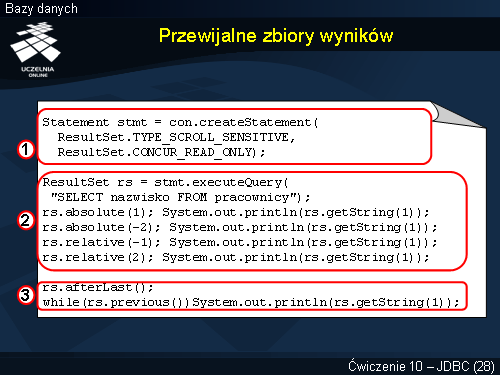 Przewijalne zbiory wyników
