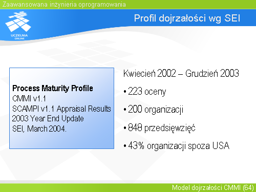 Profil dojrzałości wg SEI
