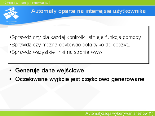 Automaty oparte na interfejsie użytkownika