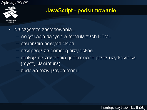 JavaScript - podsumowanie