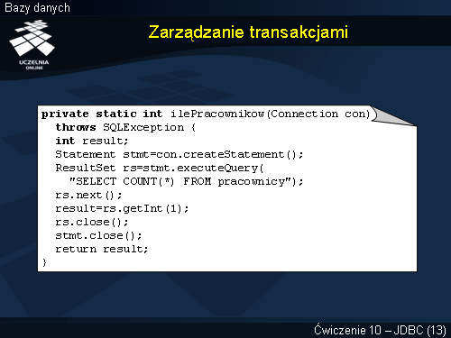 Zarządzanie transakcjami