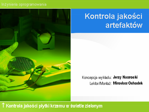 Kontrola jakości artefaktów