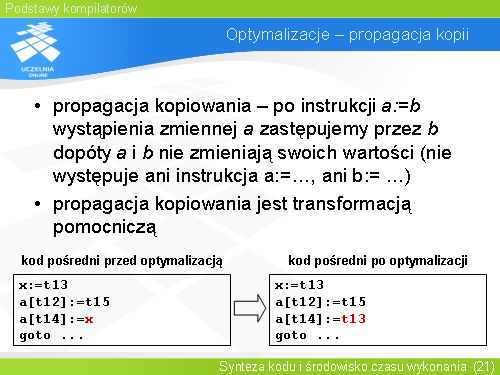 Optymalizacje – propagacja kopii