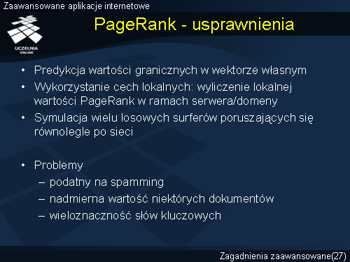 PageRank - usprawnienia