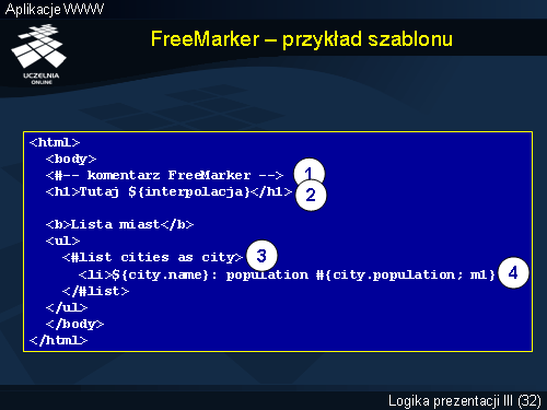 FreeMarker – przykład szablonu