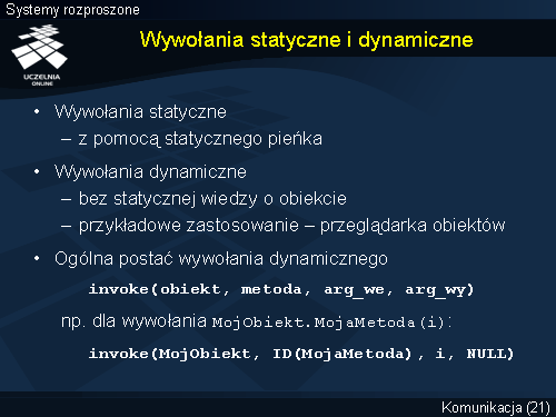 Wywołania statyczne i dynamiczne