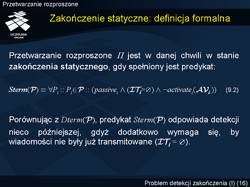 Zakończenie statyczne: definicja formalna