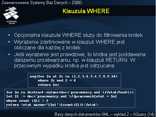 Klauzula WHERE