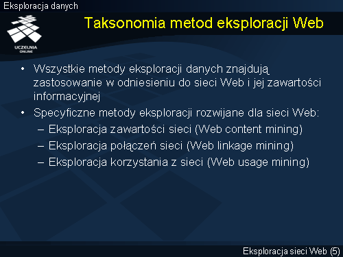 Taksonomia metod eksploracji Web