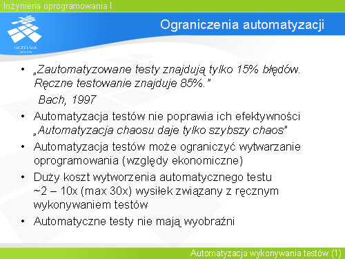 Ograniczenia automatyzacji(1)
