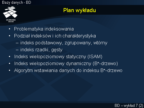 Plan wykładu