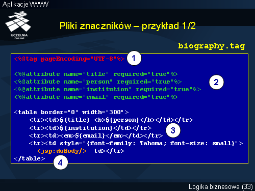 Pliki znaczników – przykład 1/2