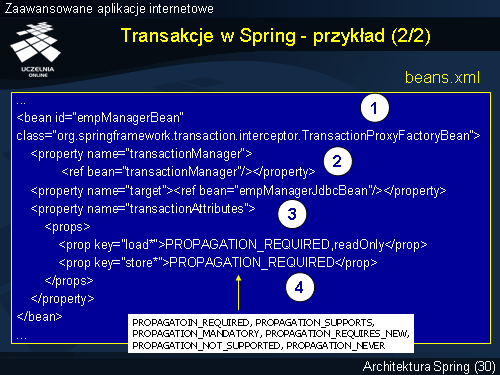 Transakcje w Spring - przykład (2/2)