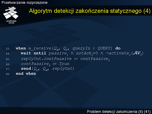 Algorytm detekcji zakończenia statycznego (4)