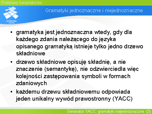 Gramatyki jednoznaczne i niejednoznaczne