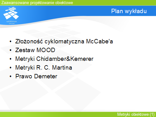 Plan wykładu