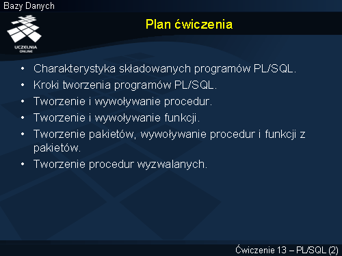 Plan ćwiczenia