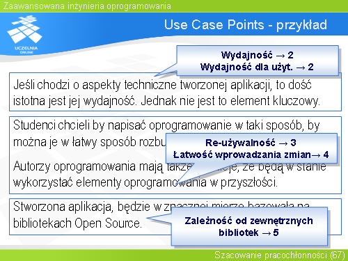 Use Case Points - przykład(9)