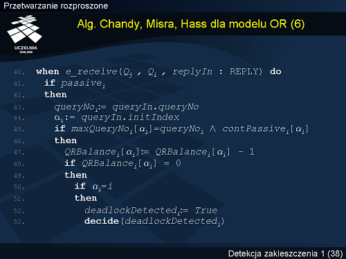 Algorytm Chandy, Misra, Hass dla modelu OR (6)