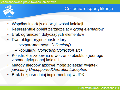 Collection: specyfikacja