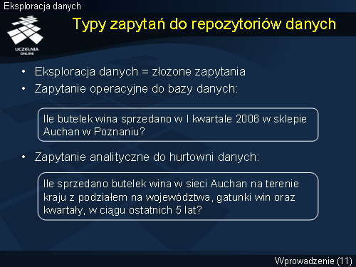 Typy zapytań do repozytoriów danych