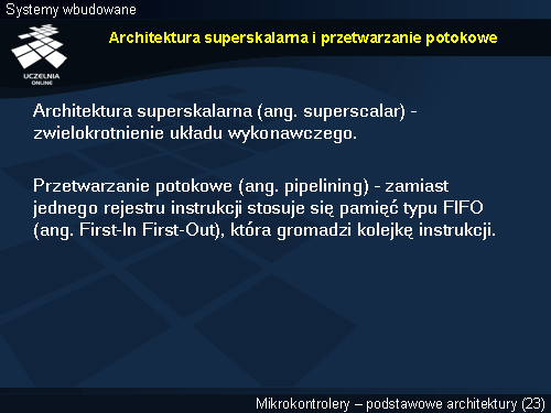 Architektura superskalarna i przetwarzanie potokowe