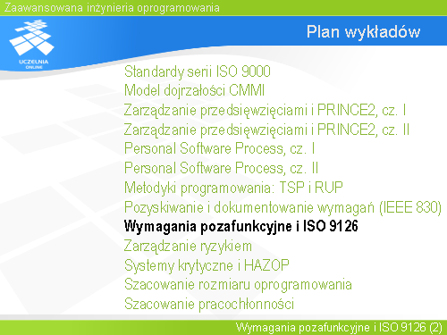 Plan wykładów