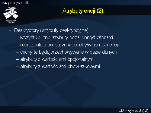Atrybuty encji (2)