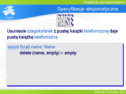 Specyfikacje aksjomatyczne(14)