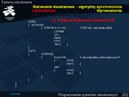 Sterowanie dwustanowe - algorytmy synchroniczne Laboratorium Wprowadzenie