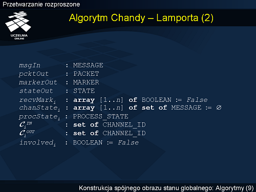 Algorytm Chandy – Lamporta (2)