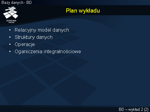 Plan wykładu