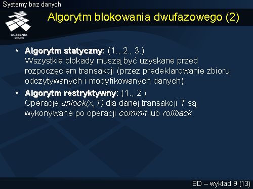 Algorytm blokowania dwufazowego (2)