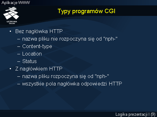 Typy programów CGI