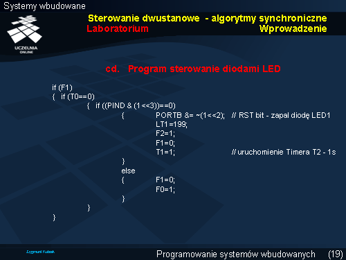 Sterowanie dwustanowe - algorytmy synchroniczne Laboratorium Wprowadzenie