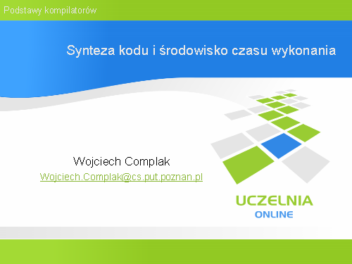 Synteza kodu i środowisko czasu wykonania