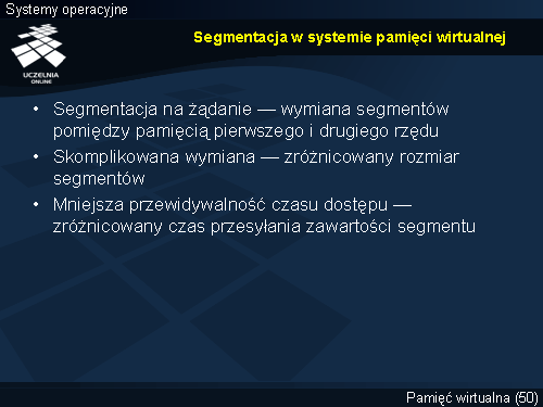Segmentacja w systemie pamięci wirtualnej