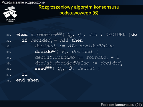 Rozgłoszeniowy algorytm konsensusu podstawowego (6)