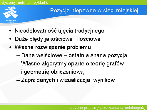 Pozycje niepewne w sieci miejskiej