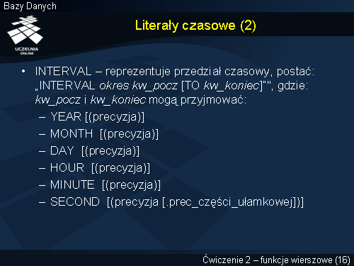 Literały czasowe (2)
