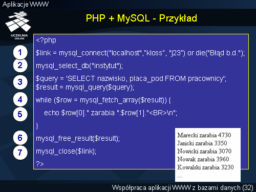 PHP + MySQL - Przykład