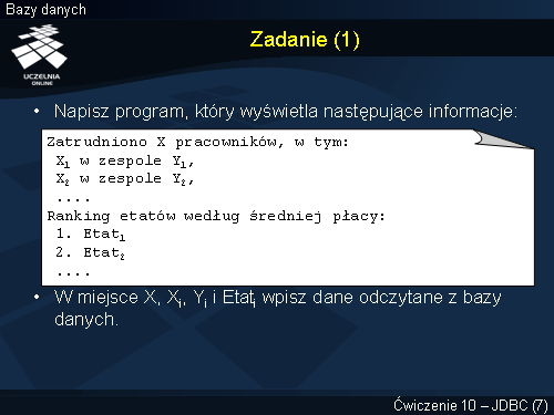 Zadanie (1)