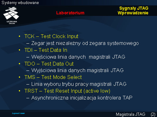 Sygnały JTAG Laboratorium Wprowadzenie