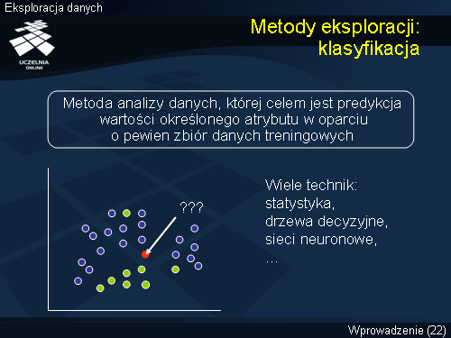 Metody eksploracji: klasyfikacja